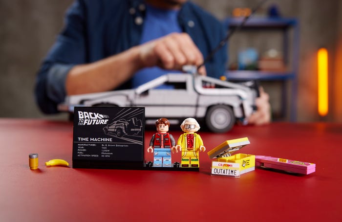  LEGO Icons Back to The Future Time Machine 10300, Model Car  Building Kit Based on The Delorean from The Iconic Movie, Perfect Build for  Teens and Adults Who Love to Create 