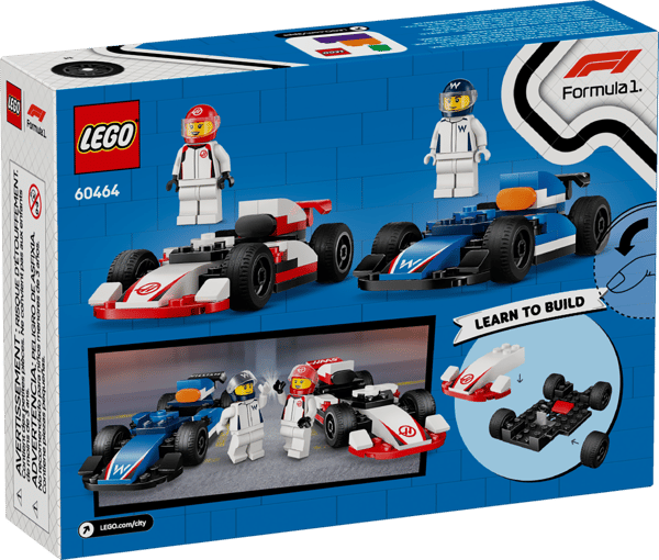 LEGO 60464 Voitures de course de F1® Williams Racing et Haas F1® — visuel 8 sur 8