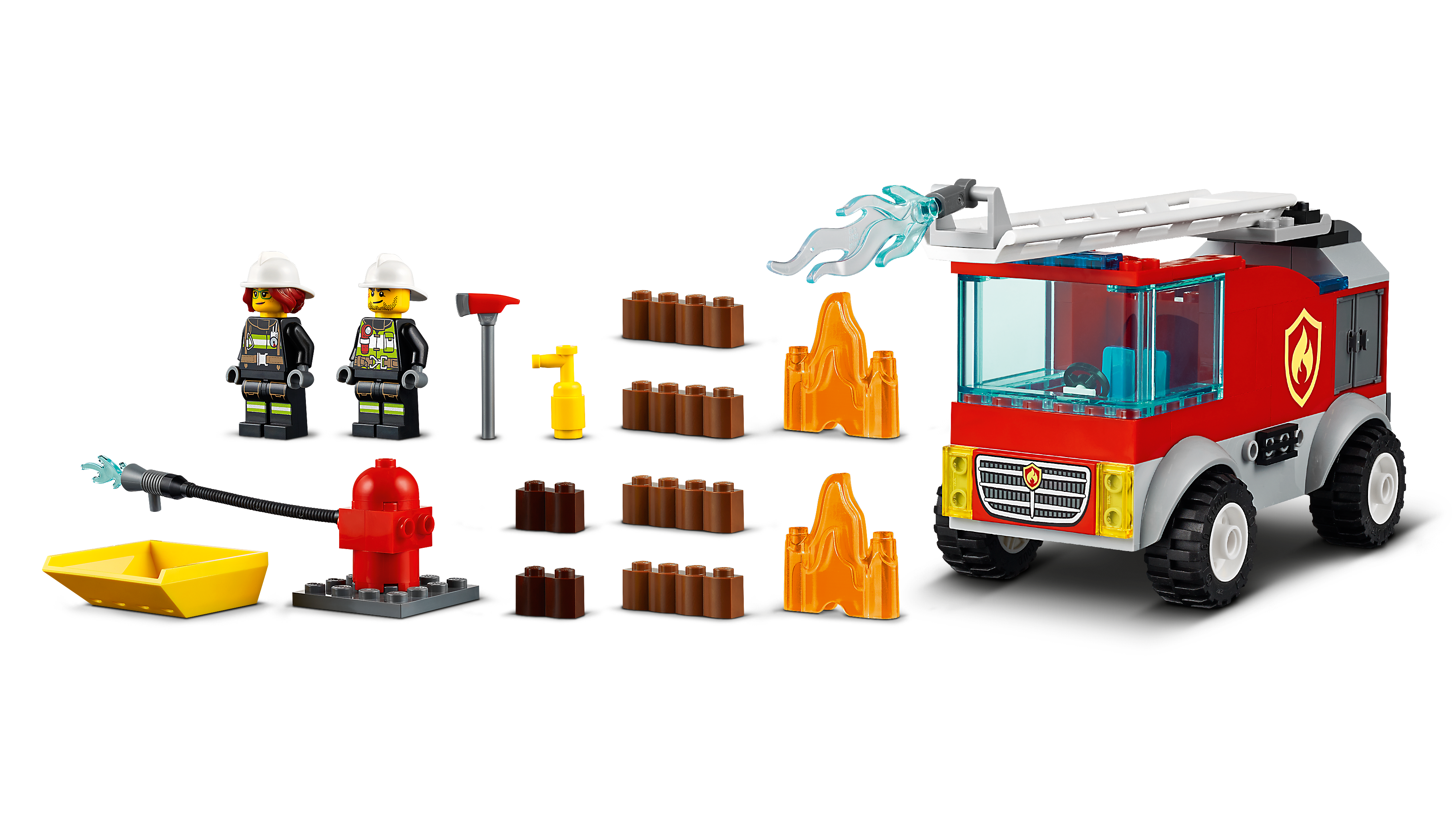 LEGO City Le camion de pompiers avec échelle 60280, Ensemble de