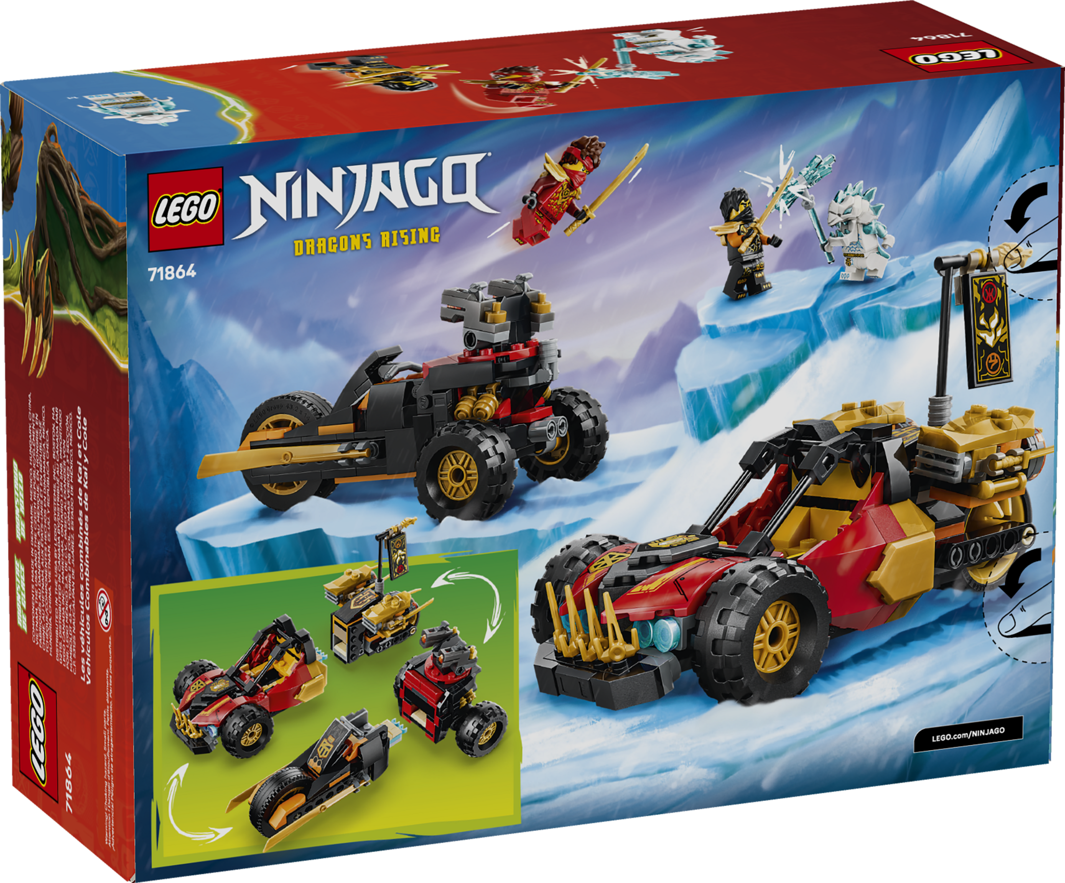 Kai and Cole's Combiner Vehicles 71864 | NINJAGO® | Buy online at