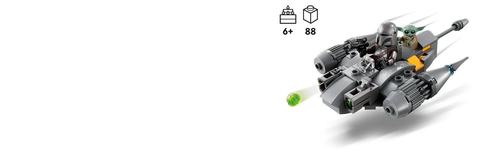 LEGO 75363 Star Wars Microfighter Chasseur N-1 du Mandalorien, Jouet de  Construction, Le Livre de Boba Fett, Véhicule avec Figurine Grogu Bébé  Yoda, Cadeau pour Enfants, Garçons, Filles Dès 6 Ans 