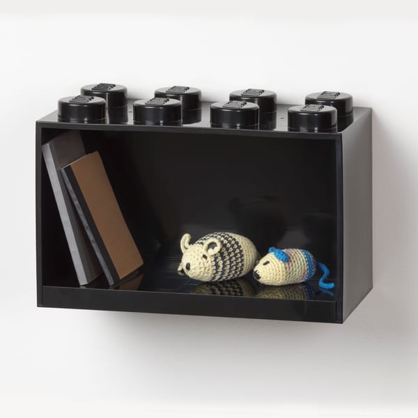 8-Stud Brick Shelf – Black - Image 4