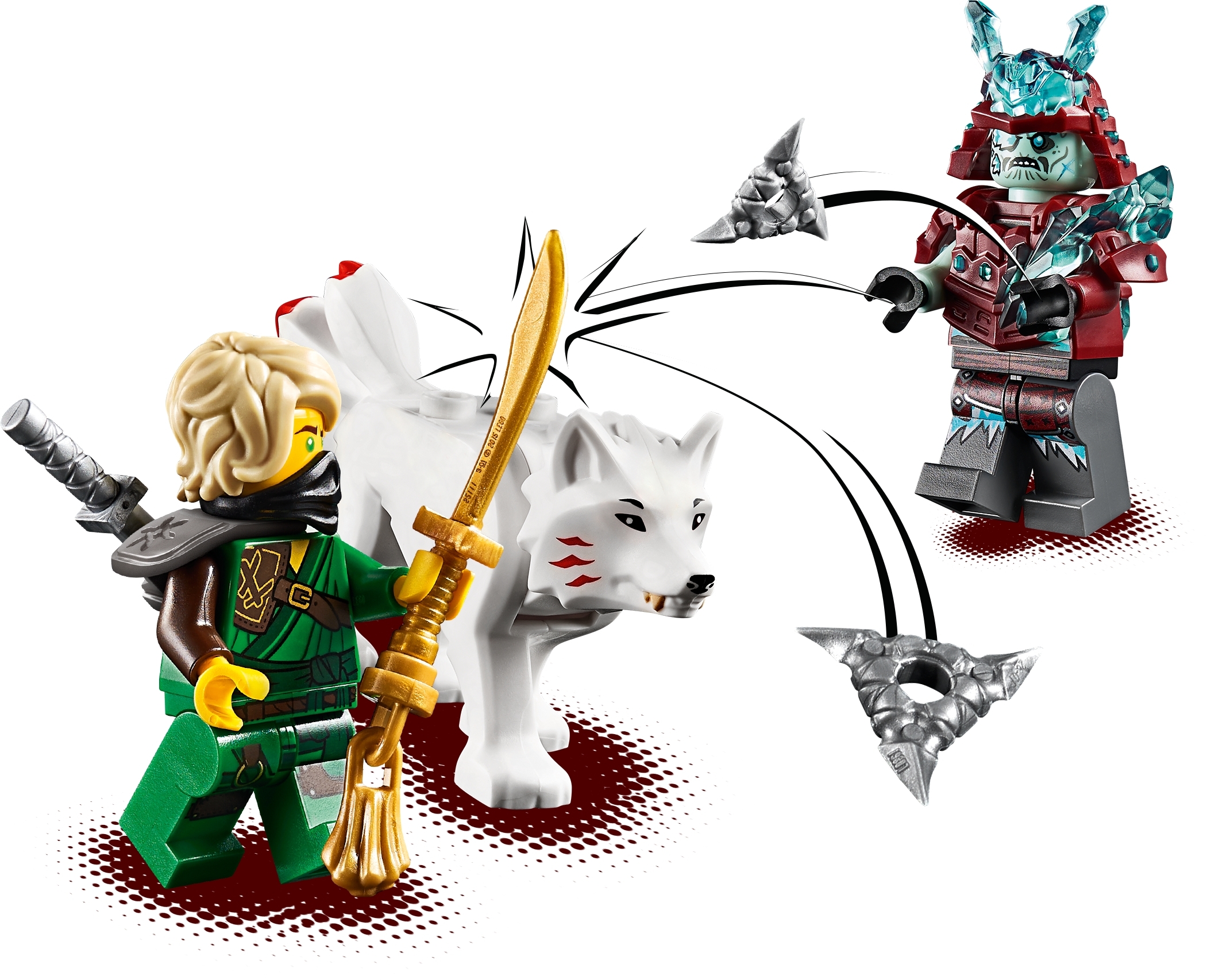 Akita en forma de lobo de 70671 nuevo Lego ® Ninjago blanco Wolf Akita Lloyd's