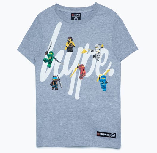 LEGO 5006235 - HYPE x LEGO® NINJAGO® grå team-T-shirt til voksne