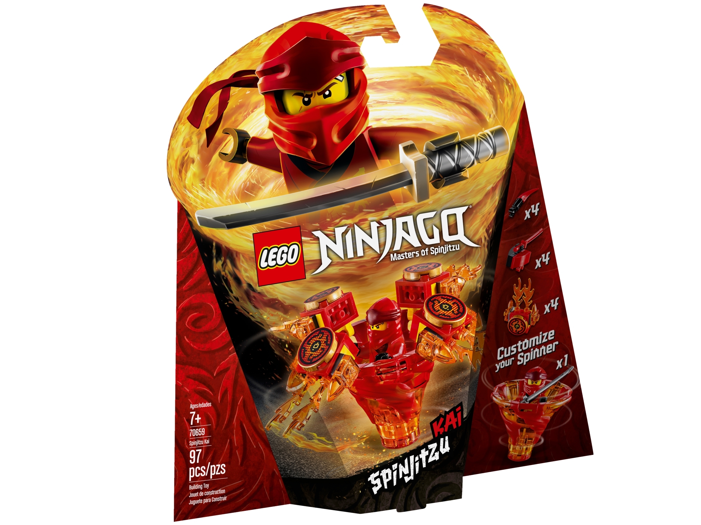 LEGO NINJAGO Spinners 70662 70661 70660 70659 Cole Zane Jay Kai N1/19 