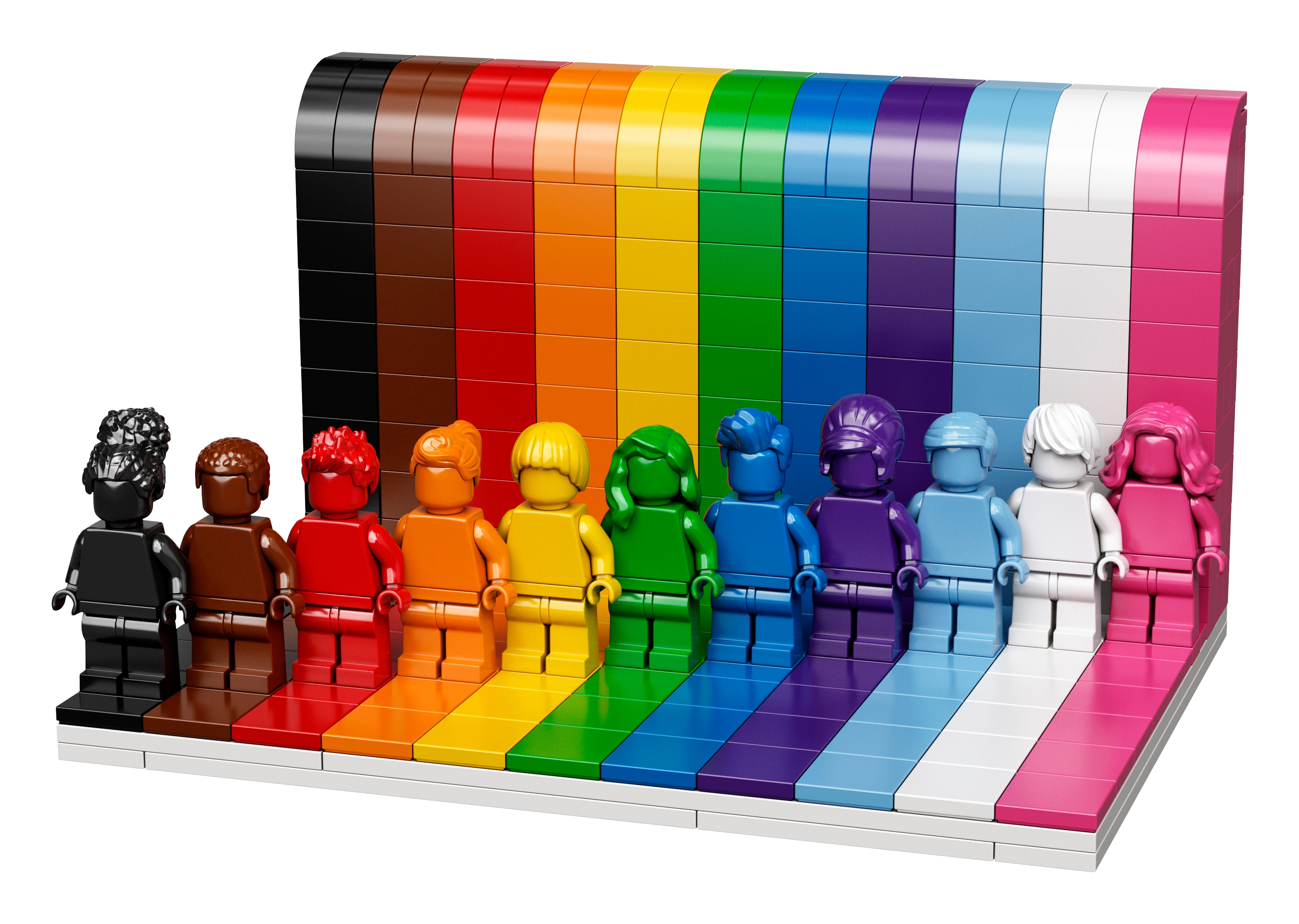 COLORFUL MINIFIGURES PUZZLE rainbow lego collection target NEW legos minifig