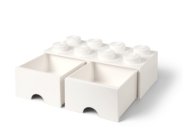 8-Stud Brick Drawer – White - Image 4