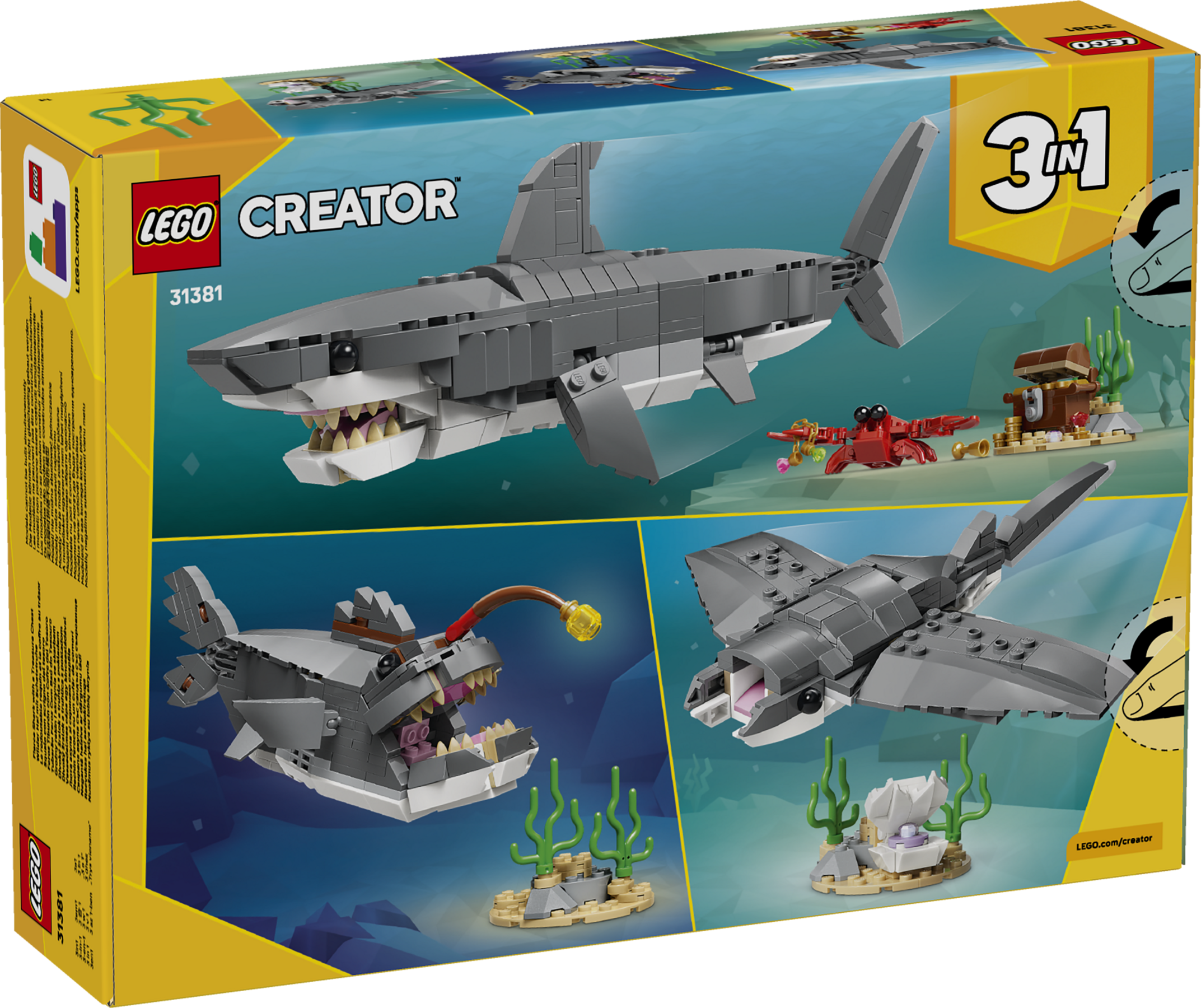 Fierce Shark with a Treasure Chest 31381 | Creator 3-in-1 | Buy