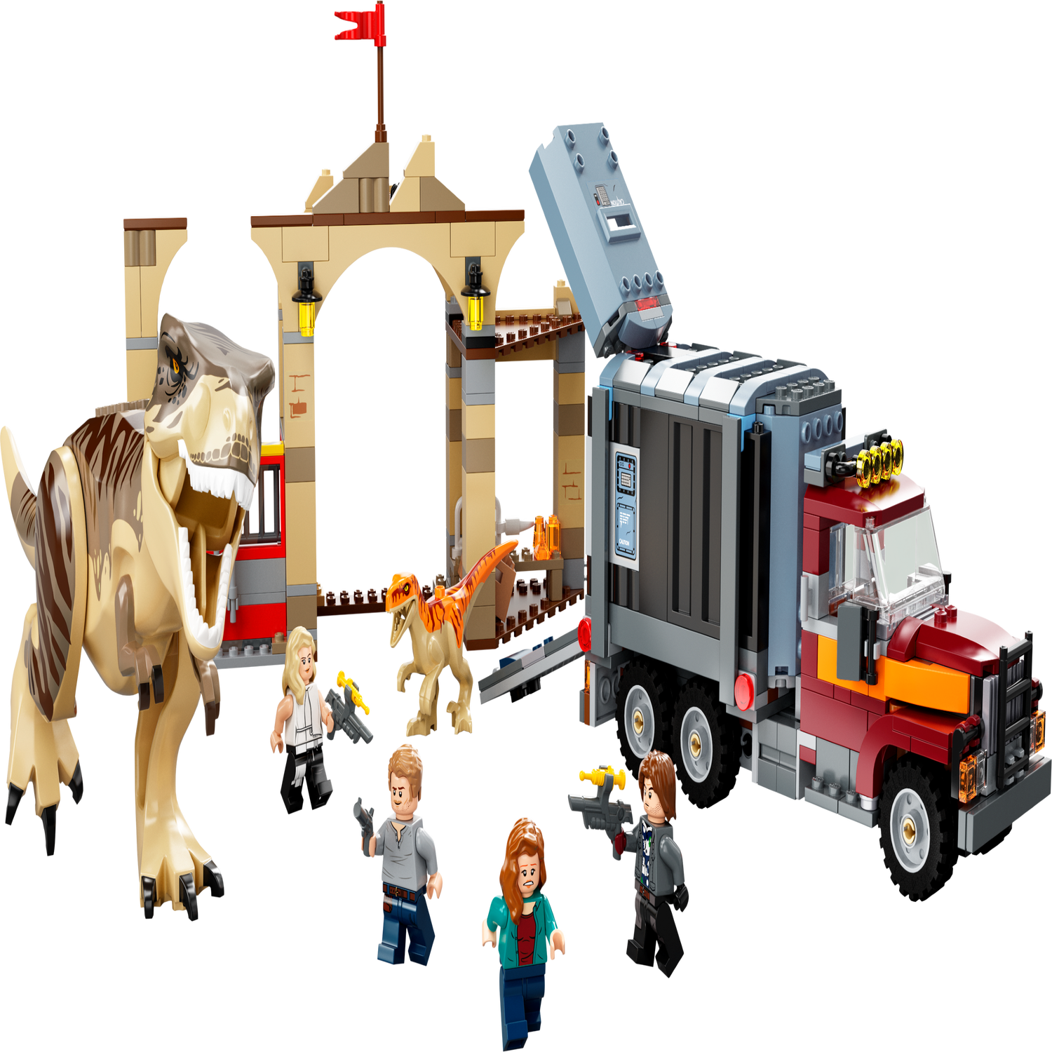 LEGO® – T. rex & Atrociraptor dinosaurus ontsnapping – 76948