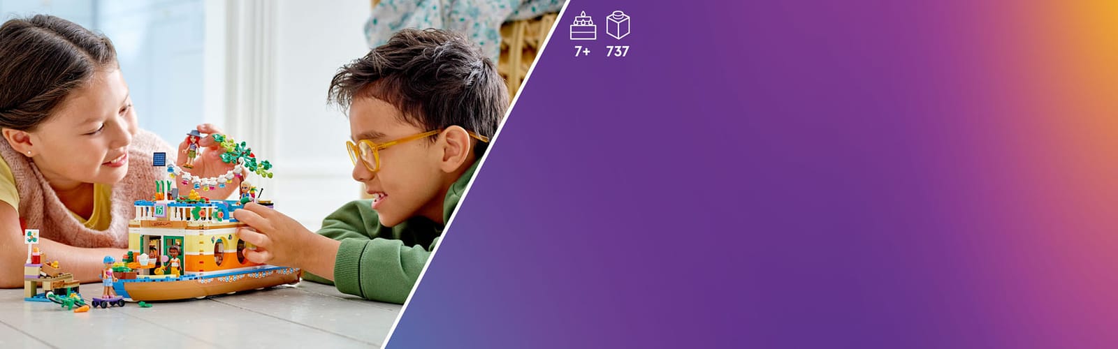 LEGO 41702 Friends Canal Houseboat Mia's Toy Boat - The Model Shop