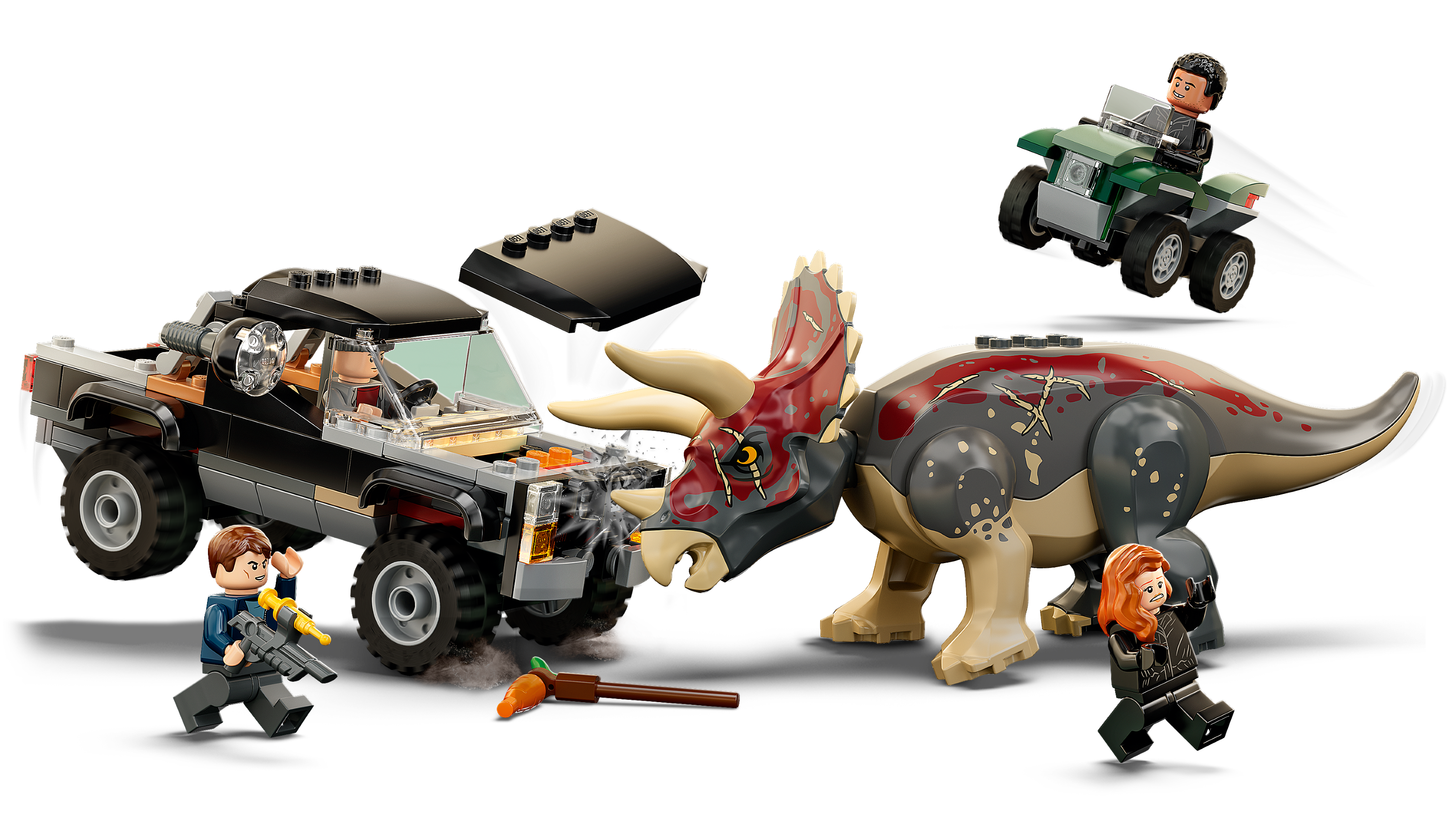 LEGO Jurassic World Dominion Triceratops Dinosaur Pickup Truck Ambush 76950  (210 Pieces) 