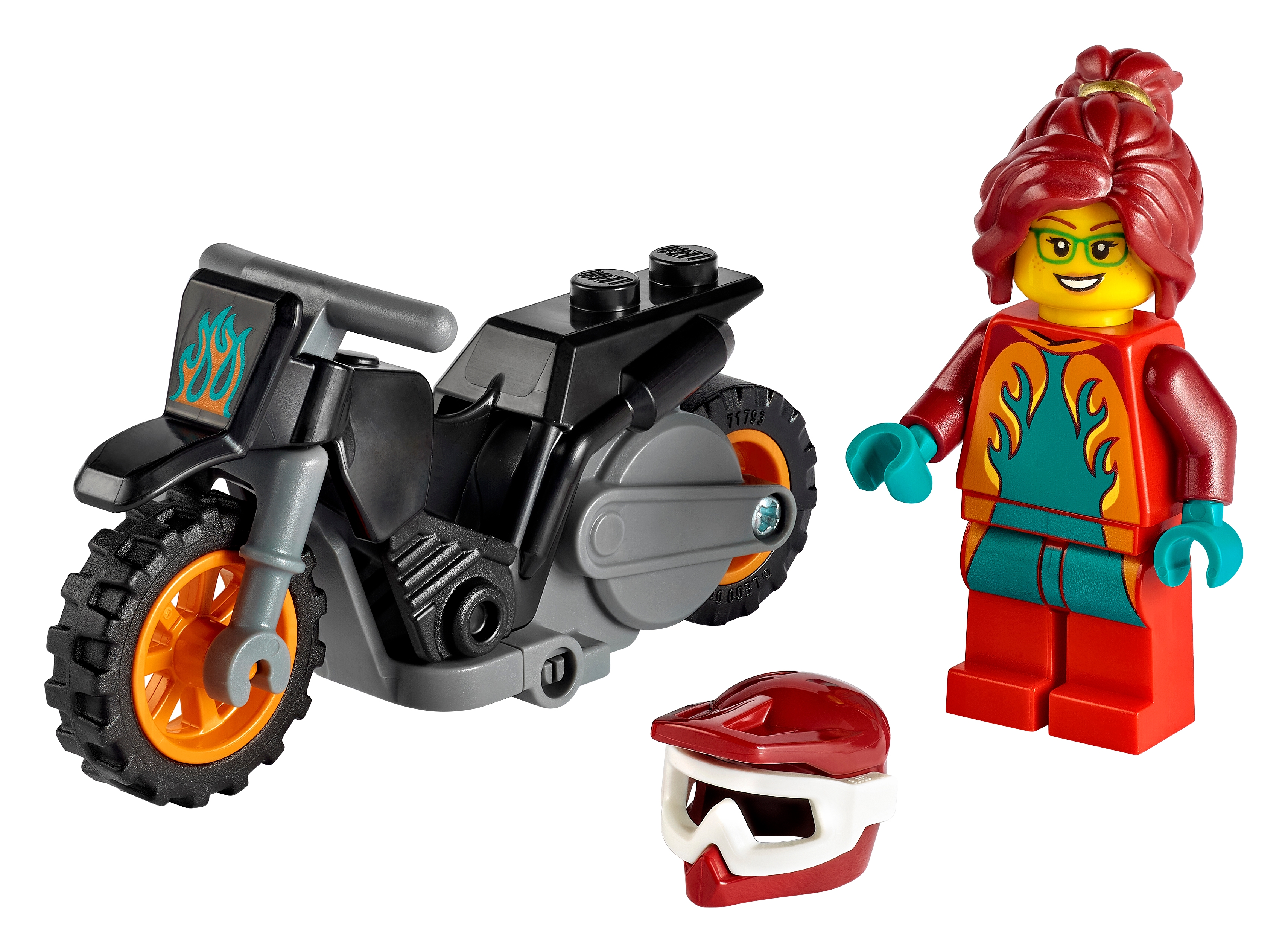 LEGO City Red Motorbike Motorcycle Minifigure Accessory Train Town Gift 