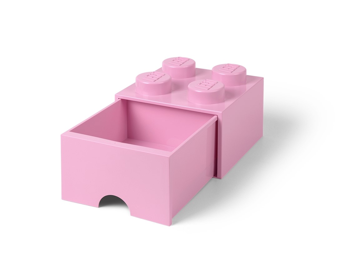 LEGO Brick 4 Knobs Stackable Storage Box Black 5.7 Litre 