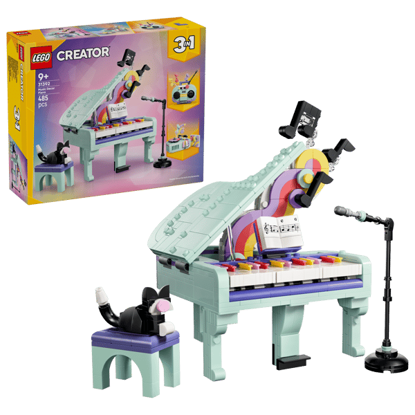 Music Decor Piano with Cat - Image 3