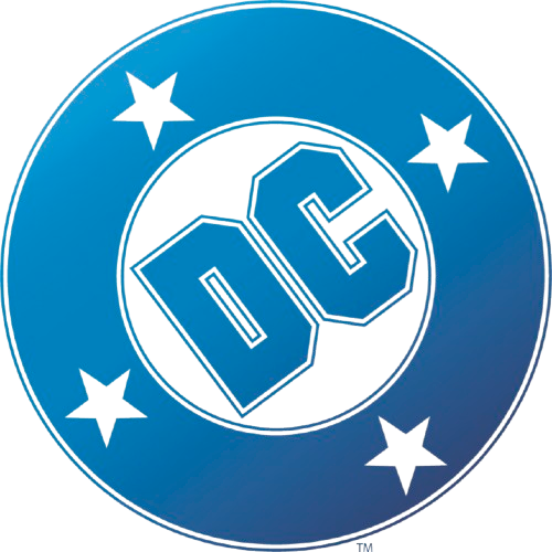 DC Comics logo — official brand mark used on the LEGO Batman Legacy of the Dark Knight game page
