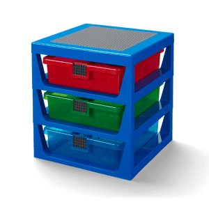 Système de rangement LEGO® bleu transparent