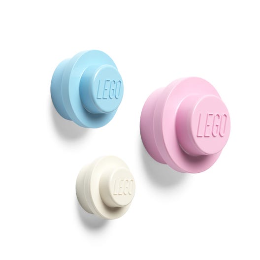 LEGO 5006139 - Knagesæt – hvid, lyseblå, pink