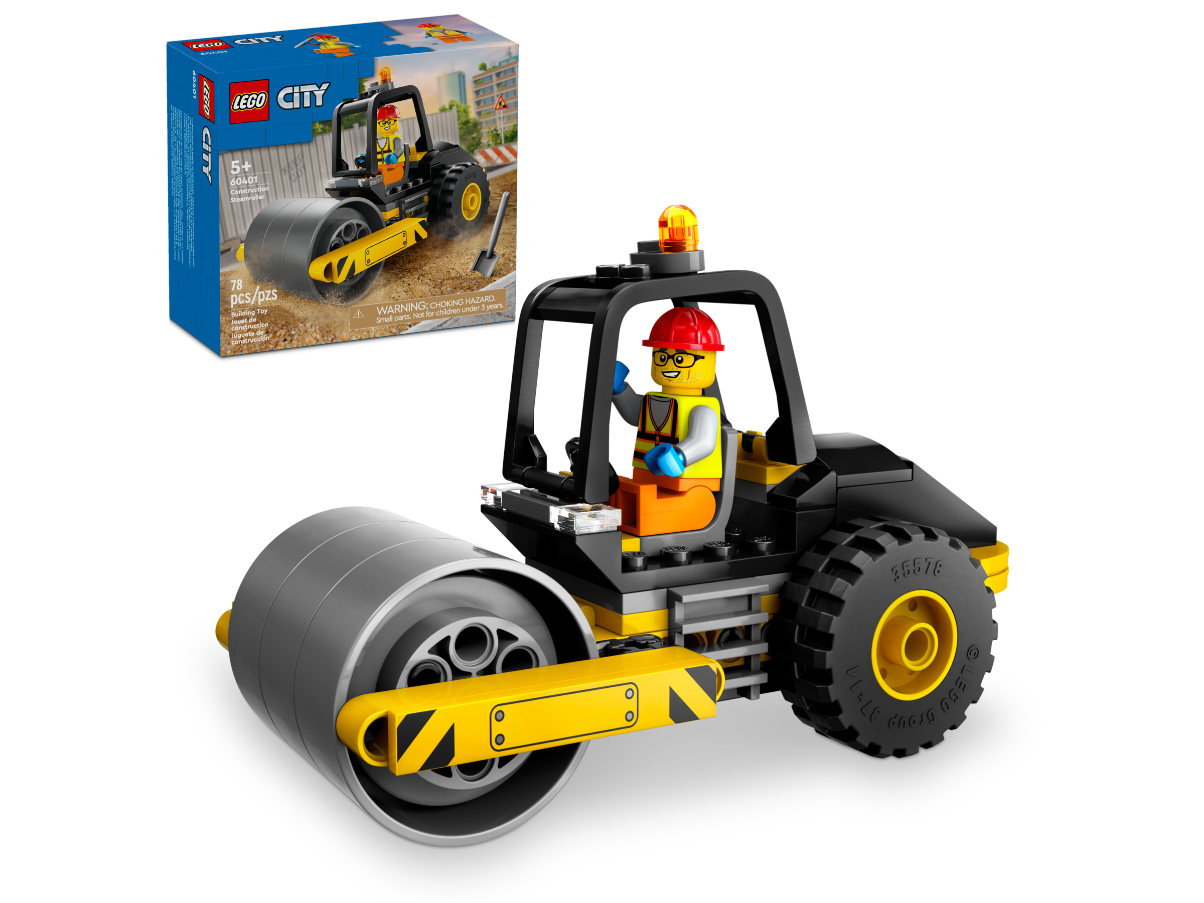 Construction Steamroller 60401 | City | Buy online at the Official LEGO®  Shop US