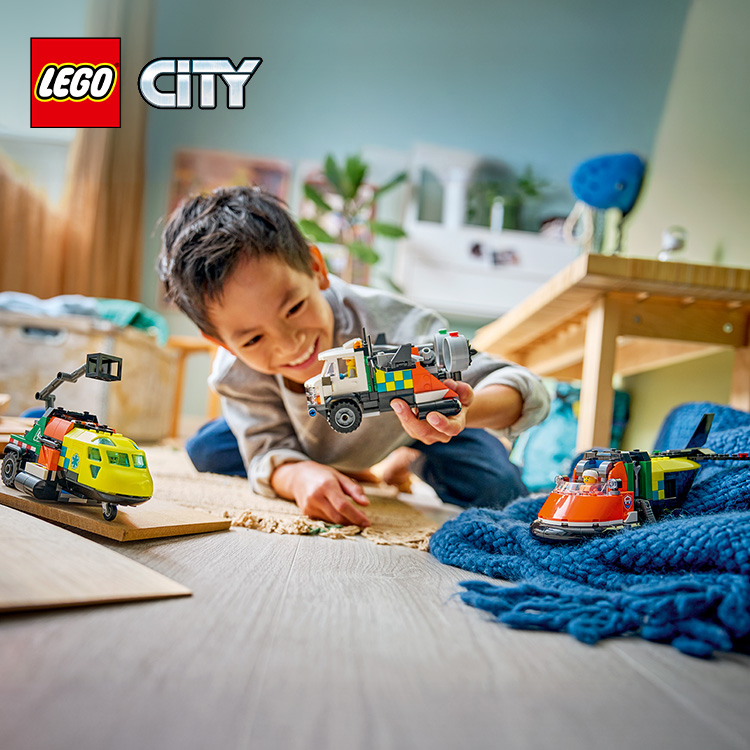 飛行機・整備用トラック・ホバークラフト コンボセット 60505 | シティ