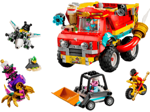 Le puissant camion de l’équipe de Monkie Kid