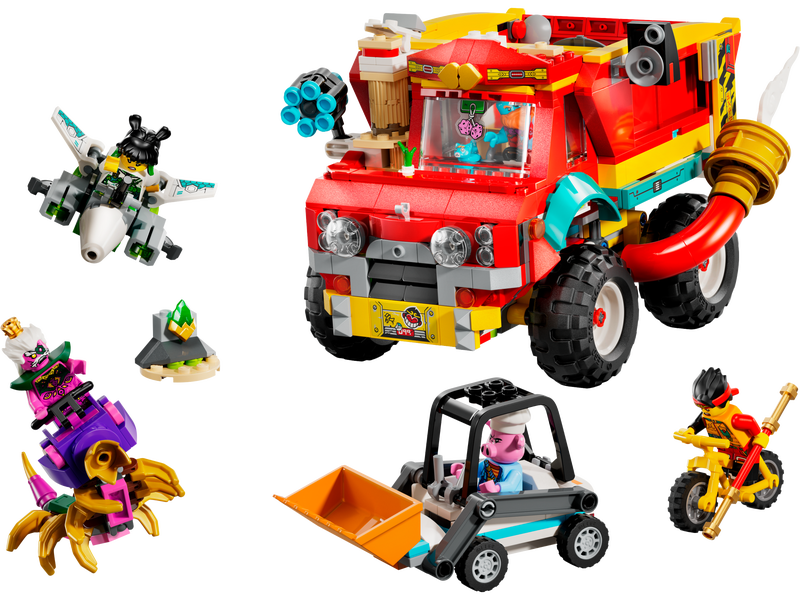 Le set LEGO 80055 Le puissant camion de l'équipe de Monkie Kid