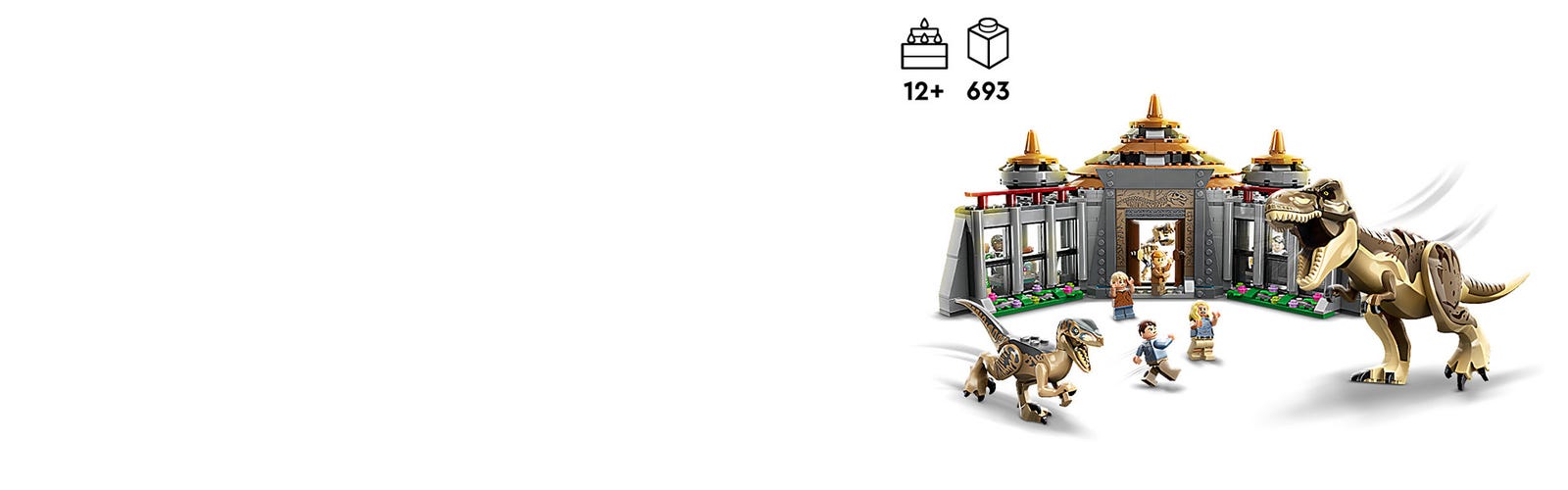 LEGO Jurassic Park Visitor Center: T. rex & Raptor Attack 76961 Buildable  Dinosaur Toy; Gift for Teens and Kids Aged 12 and Up, Including a Dino