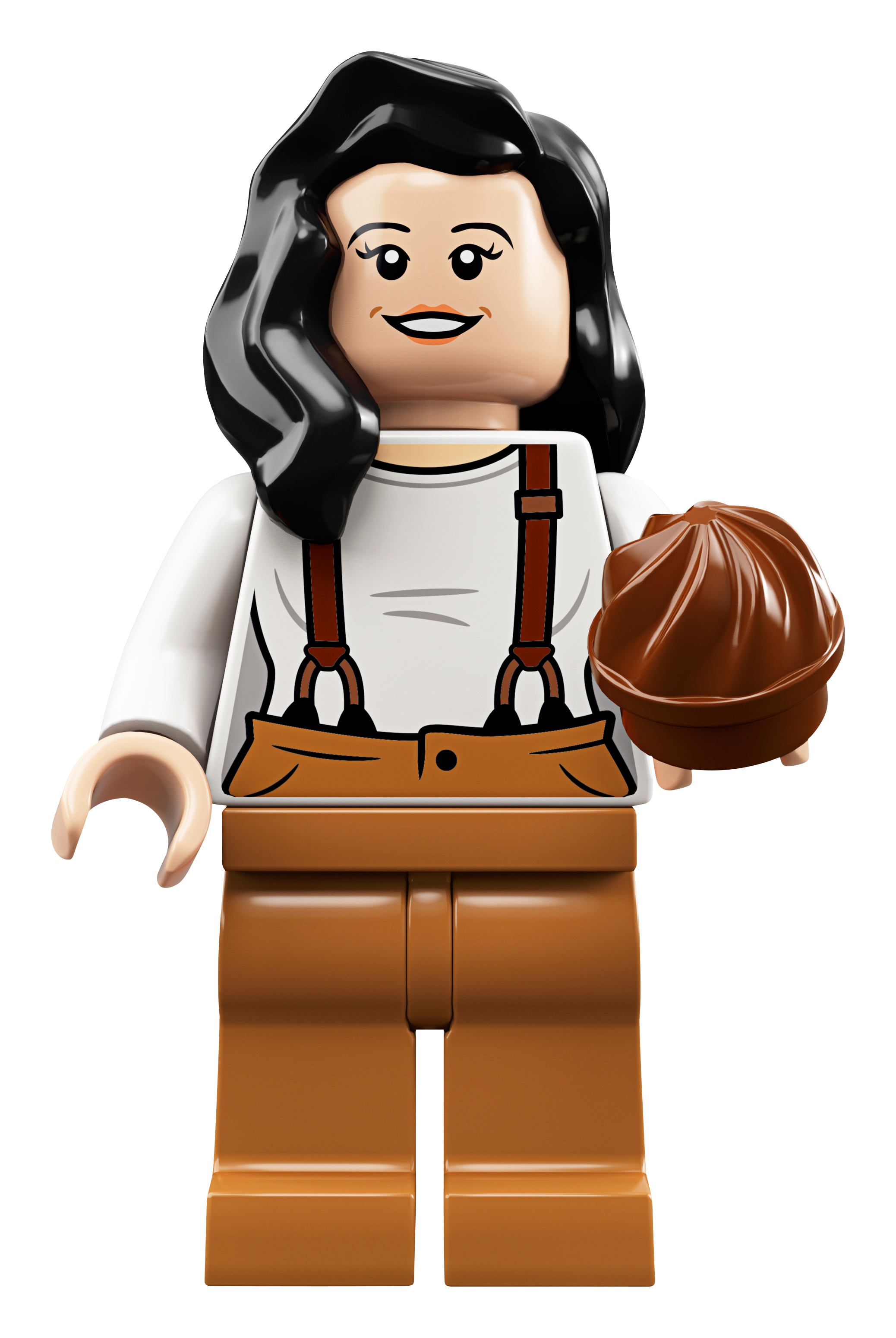 i capelli dal Set 21319 per gli amici minifigura NUOVO LEGO Monica Geller Testa 