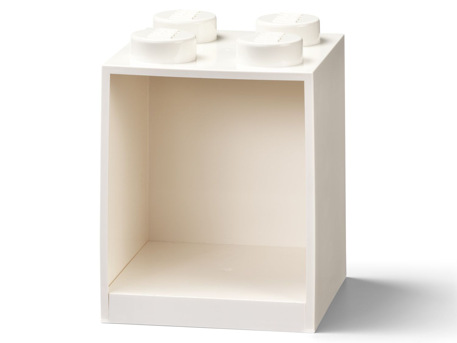 4-Stud Brick Shelf – White