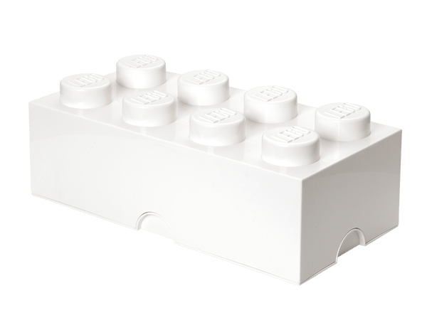 8-Stud Storage Brick – White - Image 1