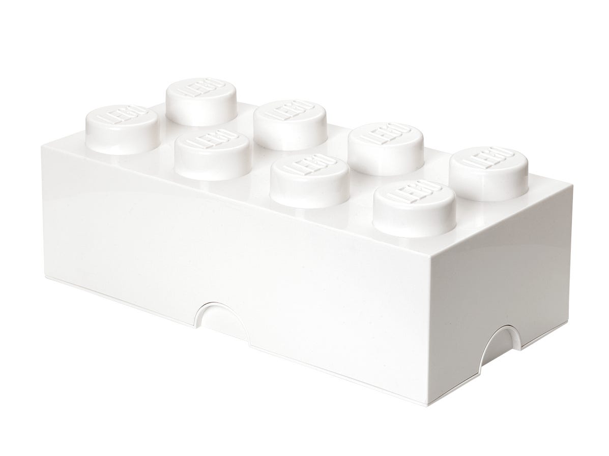 8-Stud Storage Brick - White