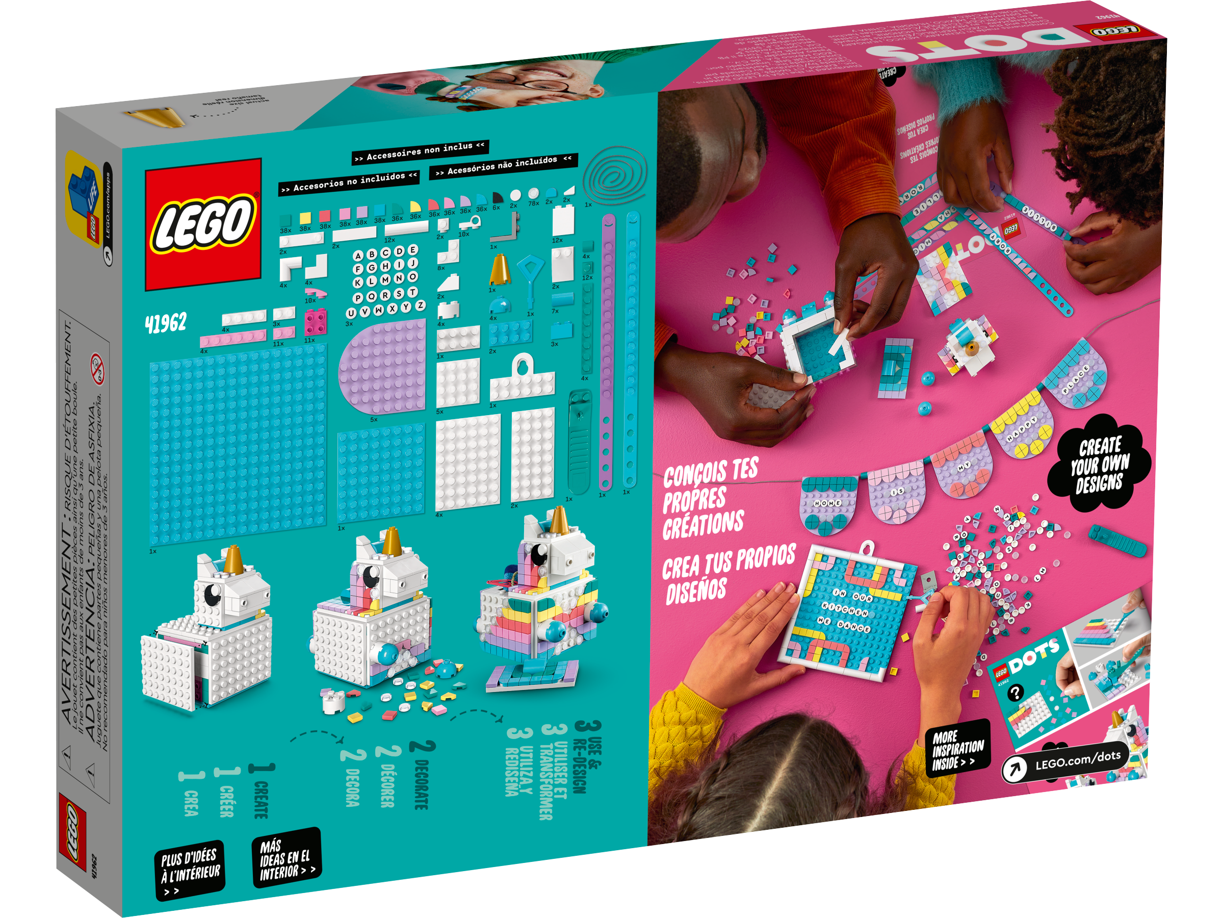 Creative Shop online Pack Official Family US 41962 LEGO® | at the DOTS Unicorn | Buy