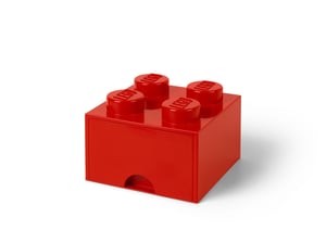 Brique rouge de rangement à tiroir 4 tenons