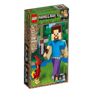 Minecraft™ BigFig Steve avec un perroquet