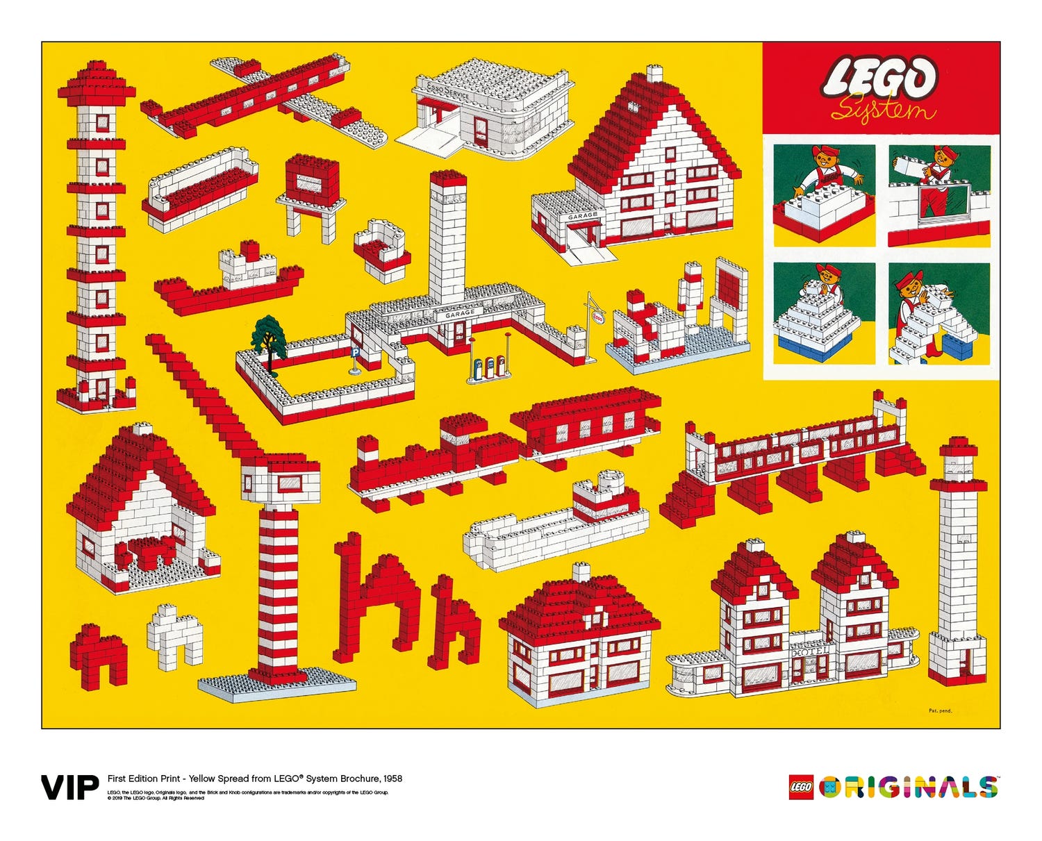 Yellow Spread LEGO Systém Brochure 1958
