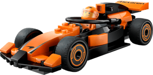 Voiture de course McLaren avec pilote de F1®