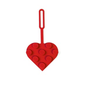 Étiquette de sac Cœur 3x3 – Rouge