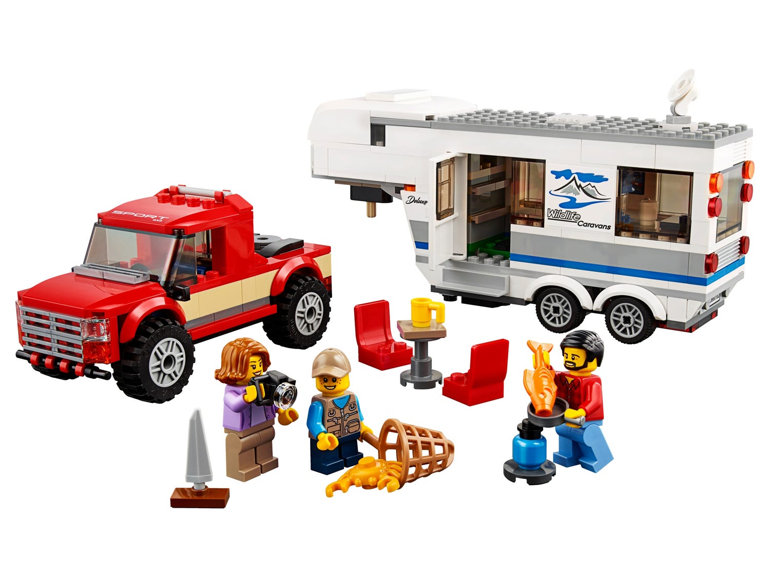 Centro de niños válvula Gracias por tu ayuda Pickup & Wohnwagen 60182 | City | Offiziellen LEGO® Shop DE