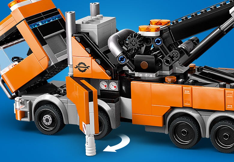 Lego Instructions Flatbed Truck Lego Orange Tow Truck LEGO City