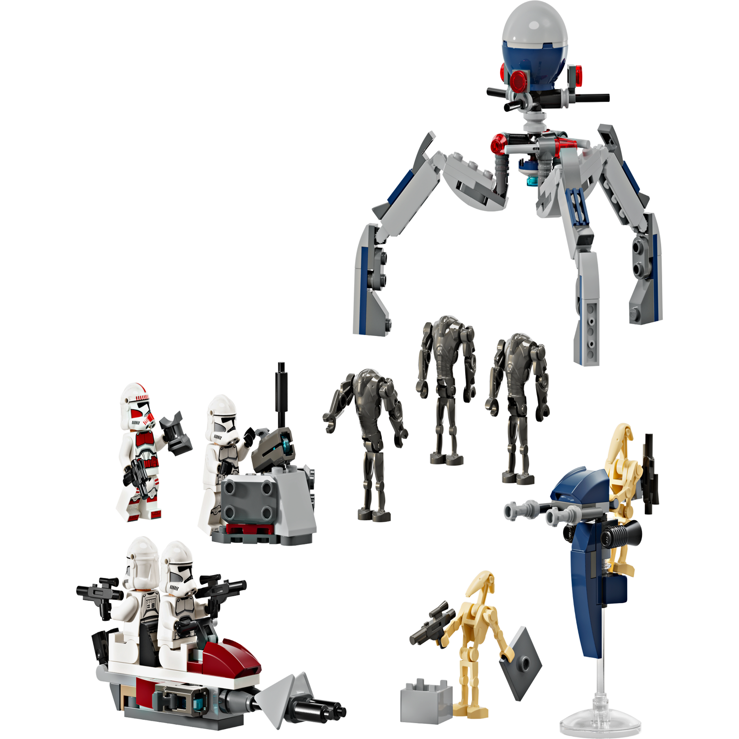LEGO® 75372 Star Wars Pack de Combat des Clone Troopers et Droïdes de  Combat, Jouet avec Speeder Bike et Figurine - Cdiscount Jeux - Jouets