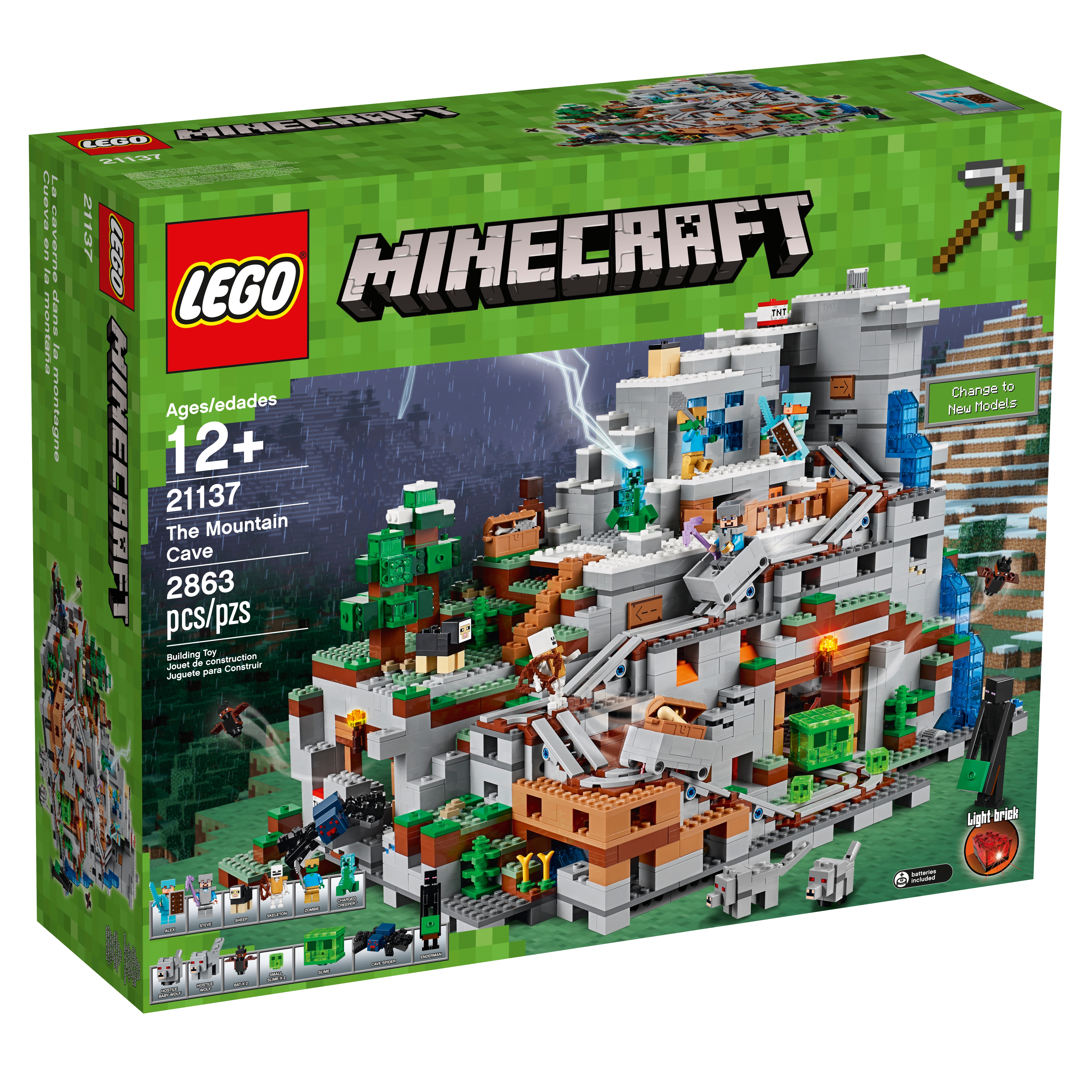 lego 21137 minecraft the mountain cave