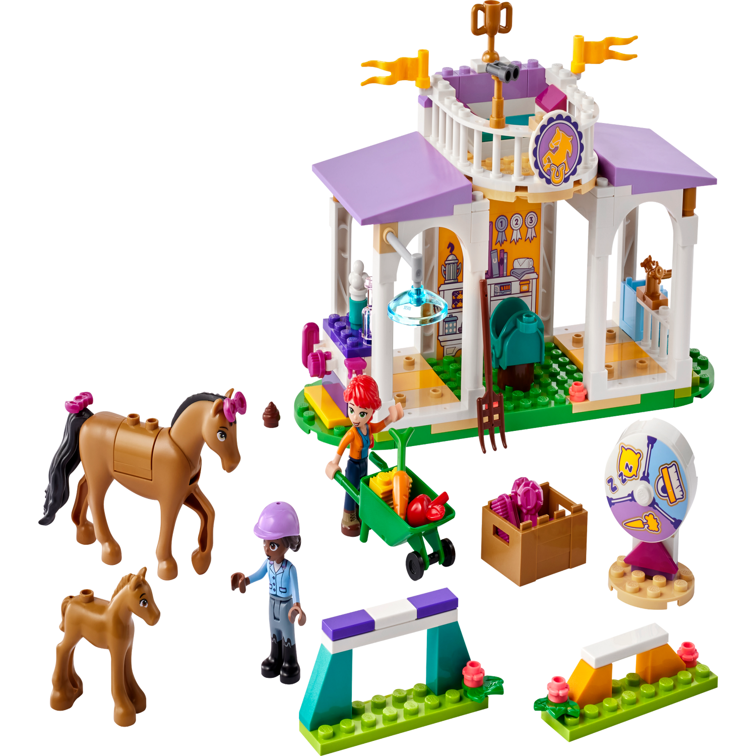 LEGO 41746 Friends Le Dressage Équestre, Jouet de Chevaux et Poney avec  Mini-Poupées Aliya et Mia, Cadeau de Soin des Animaux pour Enfants, Filles  et Garçons Dès 4 Ans : : Jeux