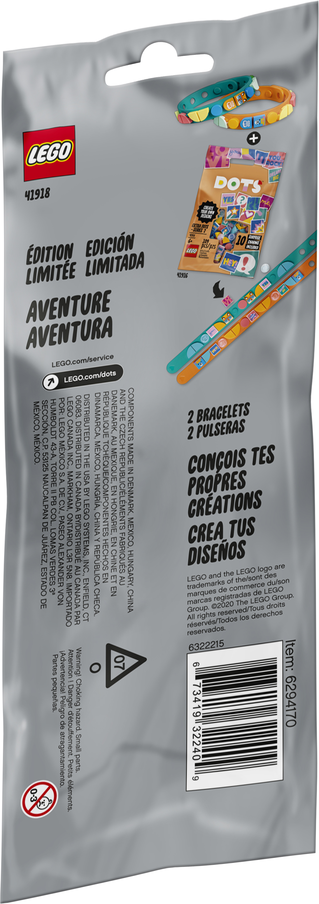 Adventure Bracelets 41918 | DOTS | Buy online at the Official LEGO