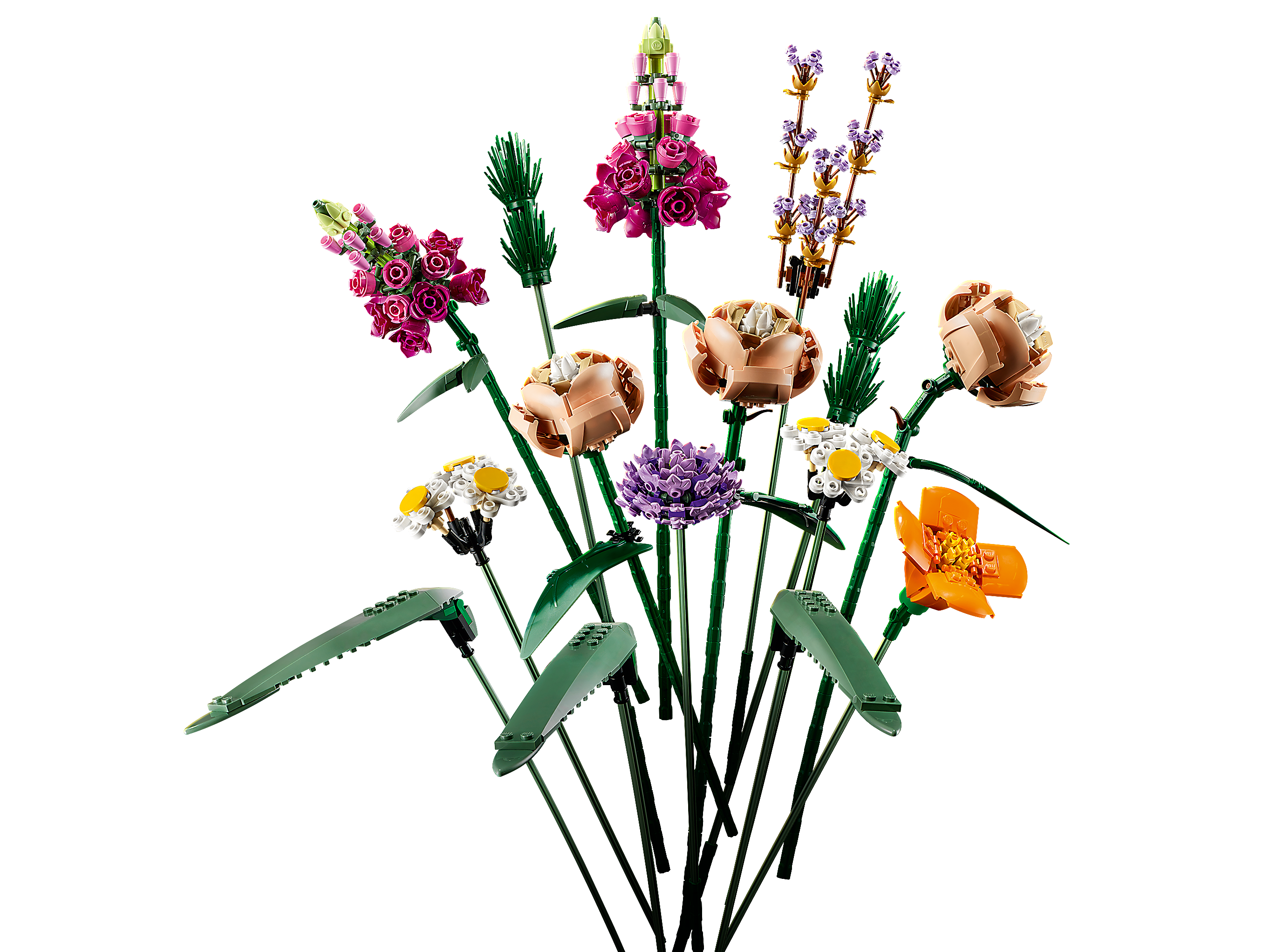 fiori artificiali creativi TRCS Custom Rose compatibile con Lego 10280 227 pezzi Set da costruzione modello con orologio