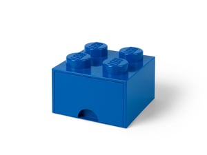 Brique bleue de rangement à tiroir 4 tenons