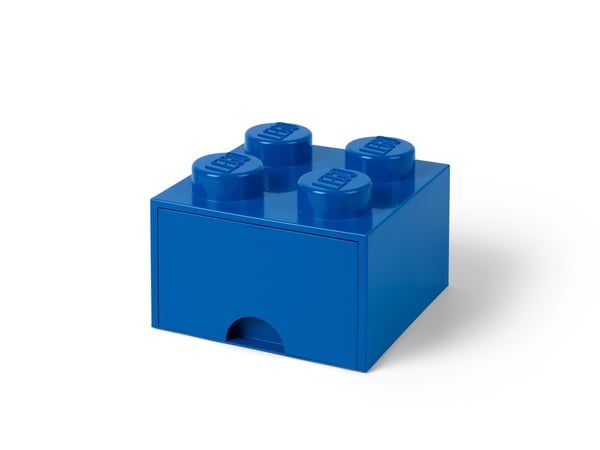 LEGO 5006130 Brique bleue de rangement à tiroir 4 tenons