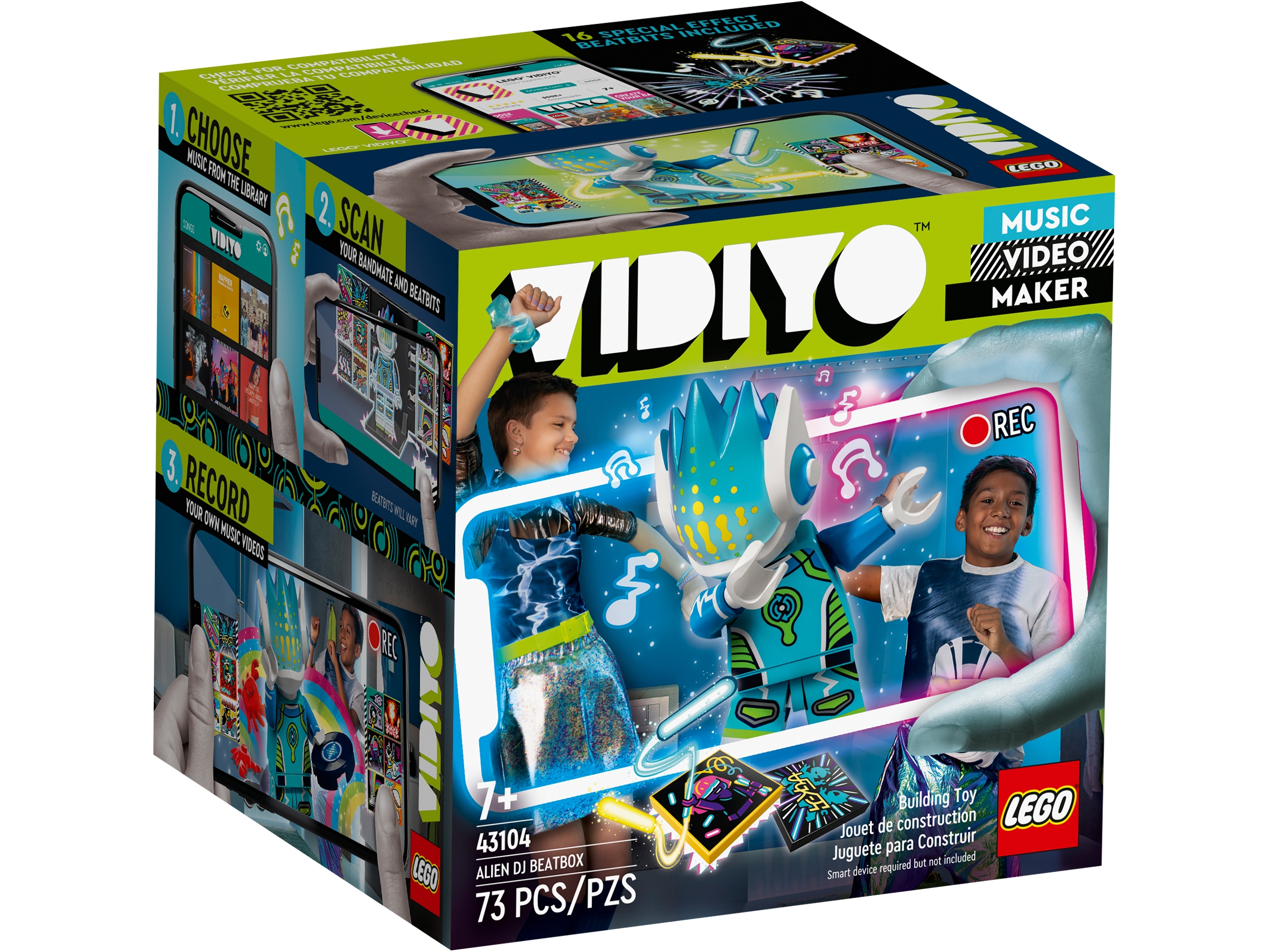 New 2021 73 Pieces LEGO VIDIYO Alien DJ Beatbox 43104 Building Kit with Minifigure; Creative Kids Will Love Producing Music Videos Full of Songs Dance Moves and Special Effects 