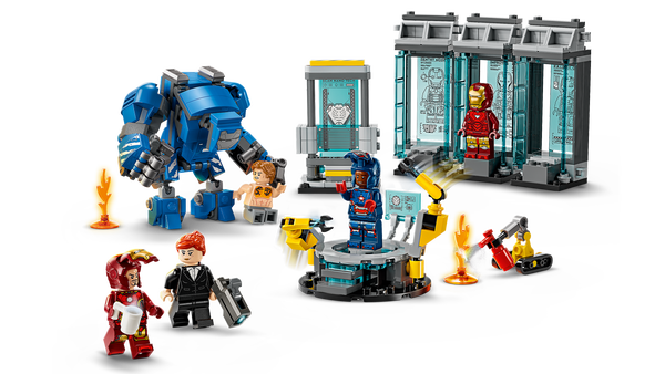 LEGO 76315 Le laboratoire d’Iron Man : la salle des armures — visuel 3 sur 8