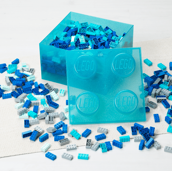 Light Blue Clear Brick-Shaped Storage Box - Image 5