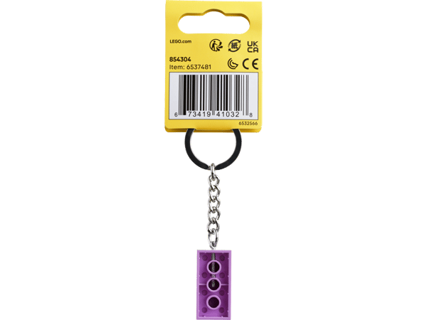 LEGO 854304 Porte-clés Brique 2x4 lavande moyenne — visuel 3 sur 3
