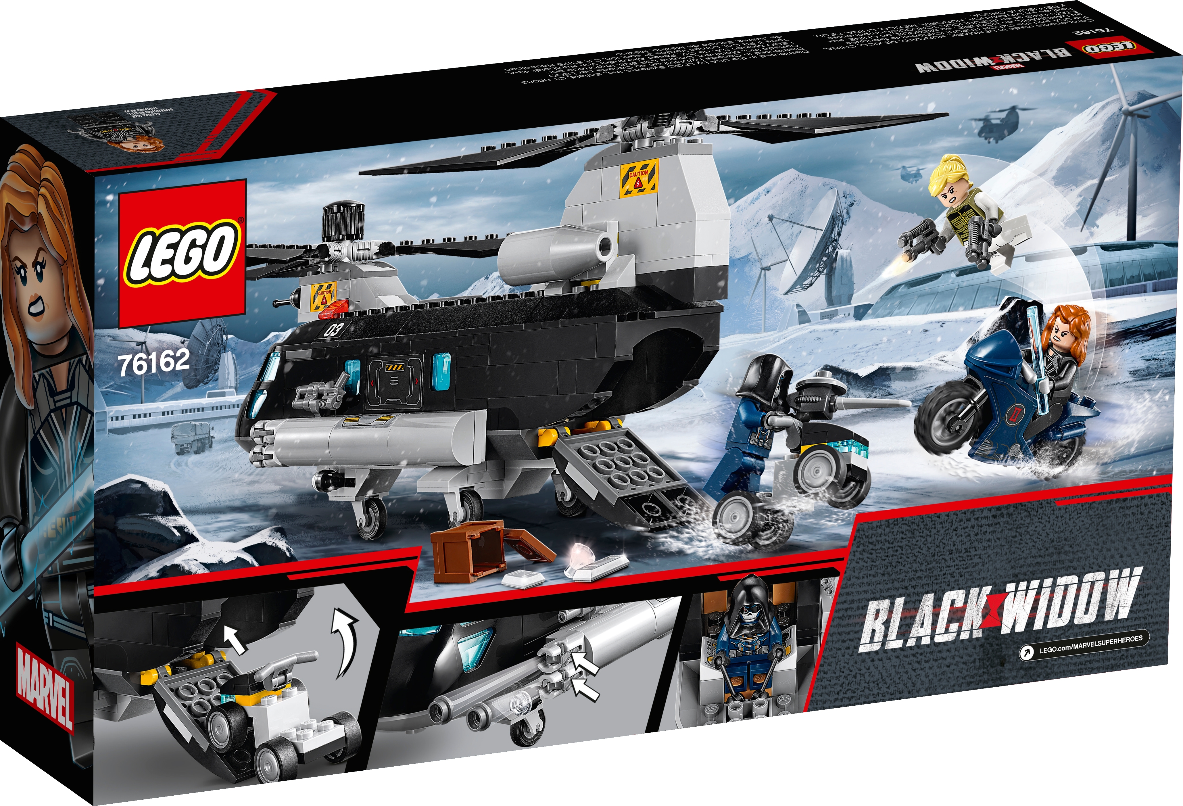 Humanistisk Wardian sag Perth Blackborough Black Widow's Helicopter Chase 76162 | Marvel | Buy online at the Official  LEGO® Shop US